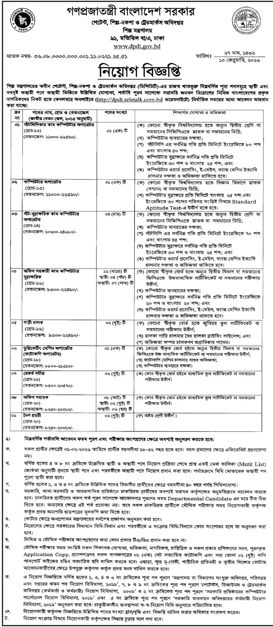DPDT Job Opportunities 2026 