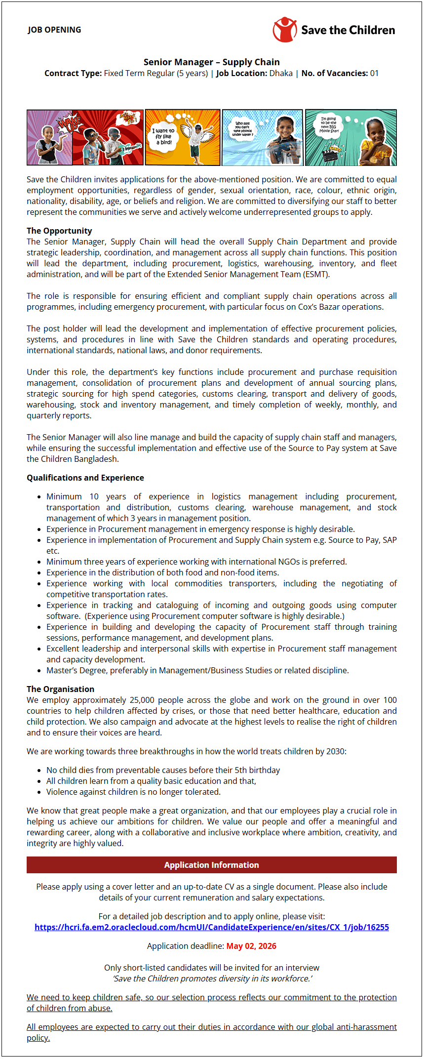 Save the Children Job Opportunities 2026