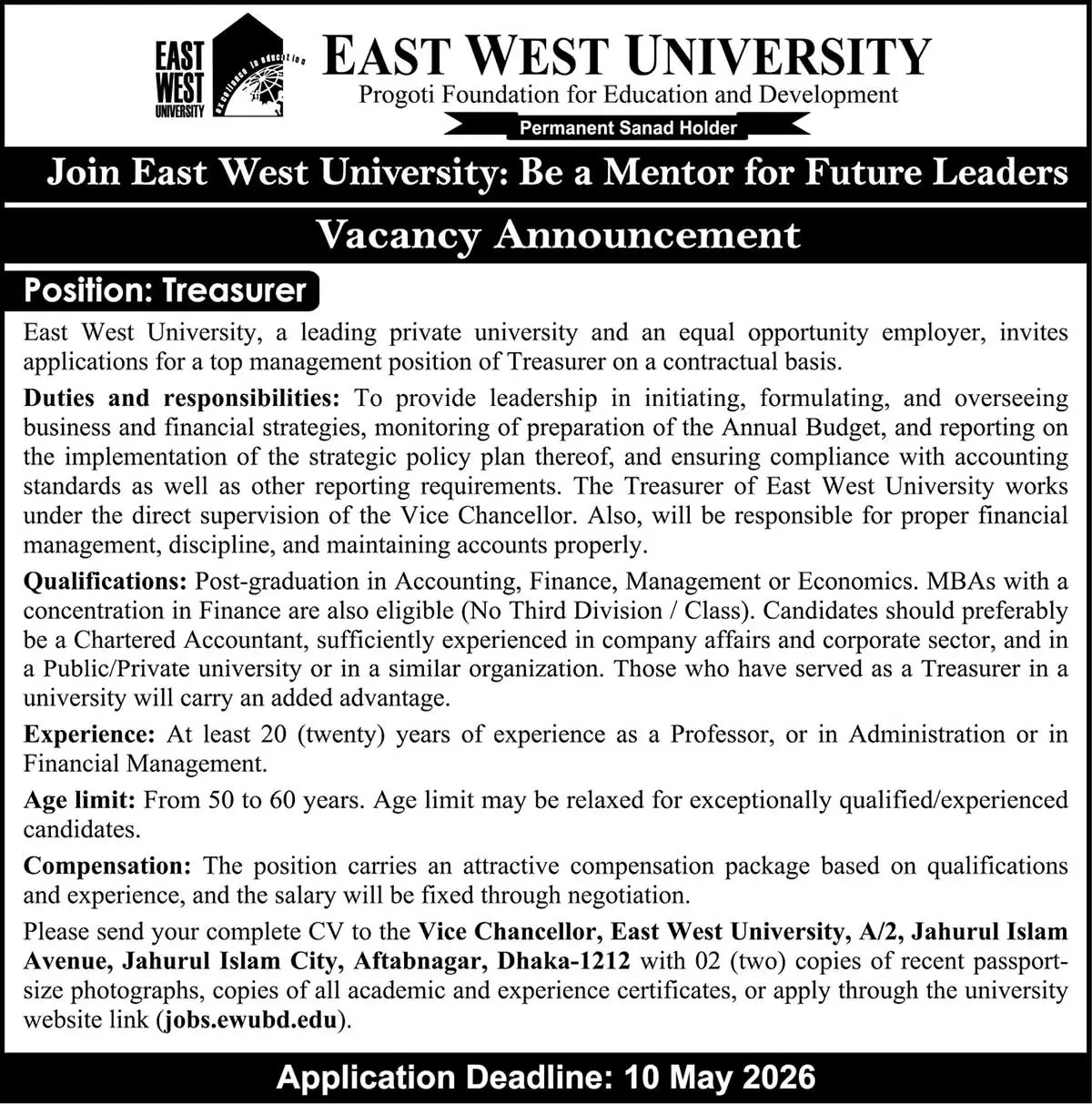 EWU Job Opportunities 2026