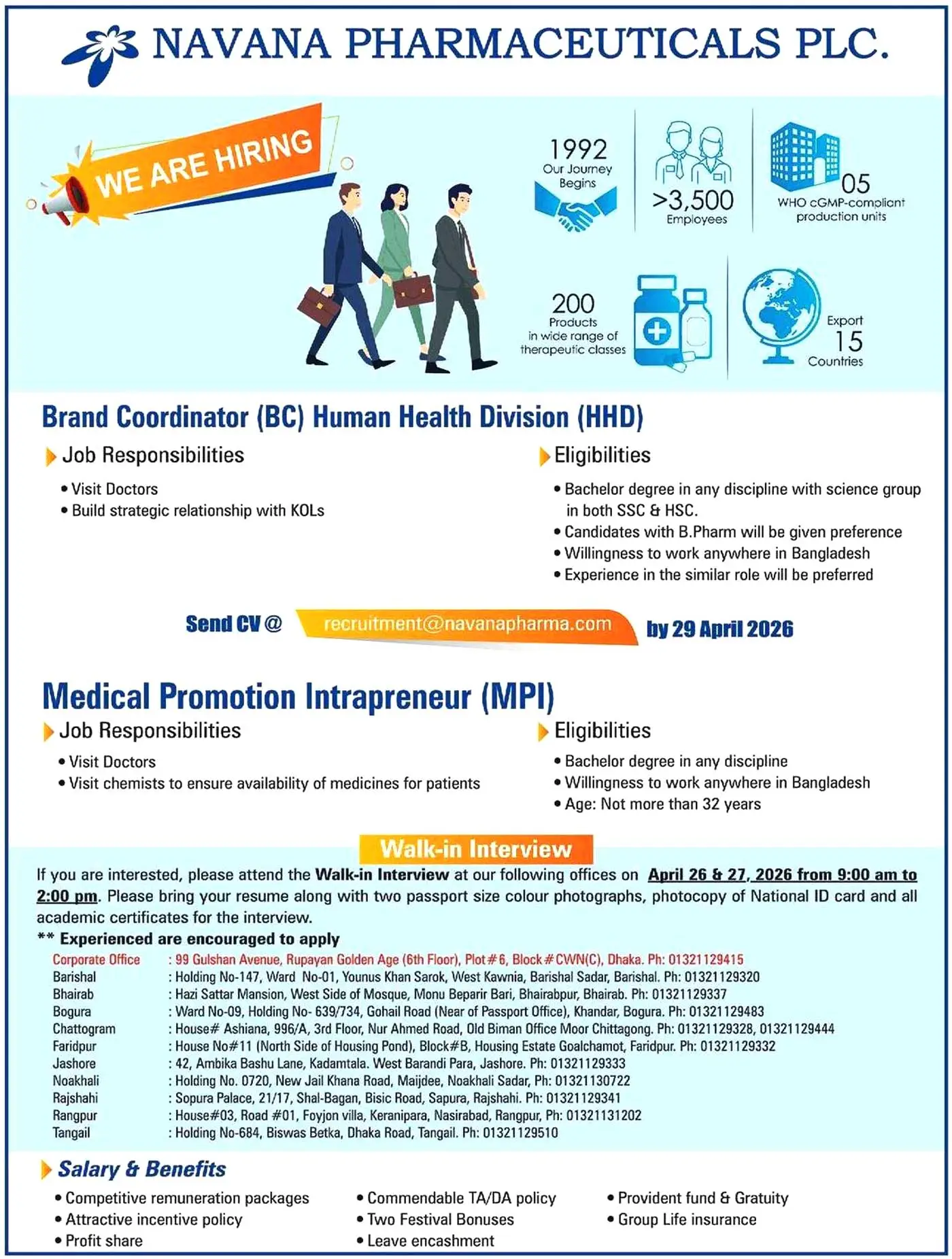 Navana Pharmaceuticals Job Opportunities 2026