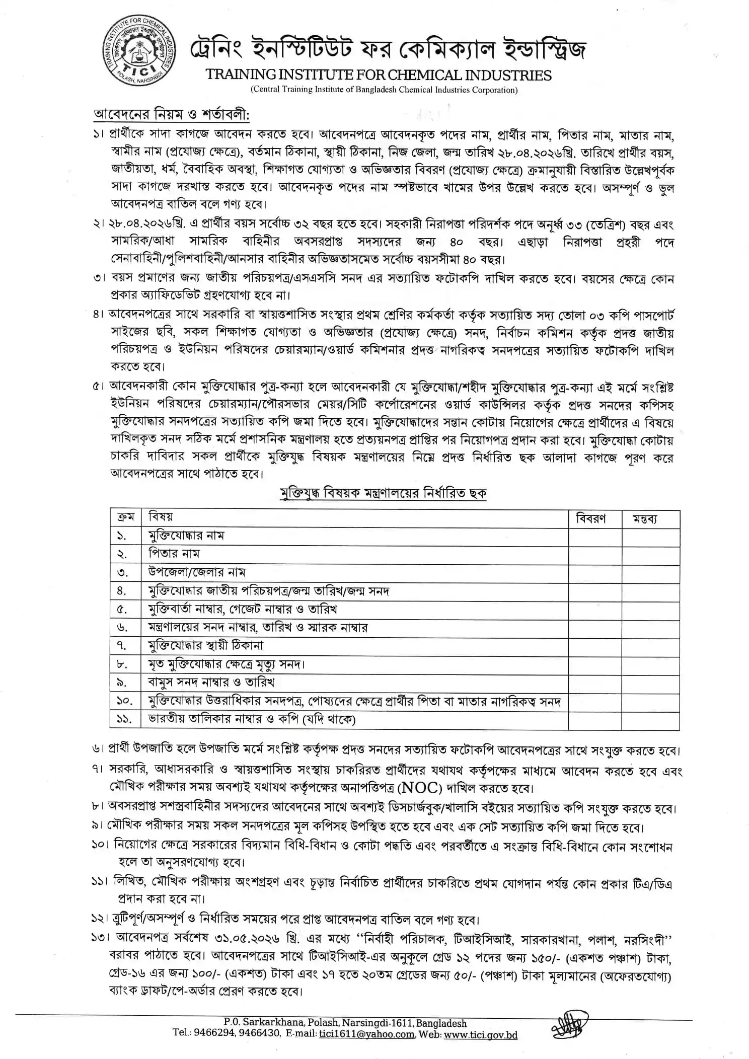 TICI Job Opportunities 2026
