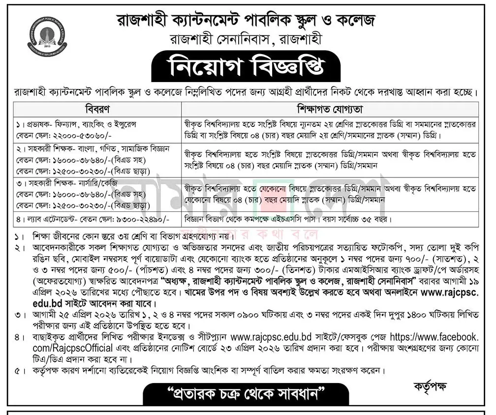 All Public School and College Job Opportunities 2026