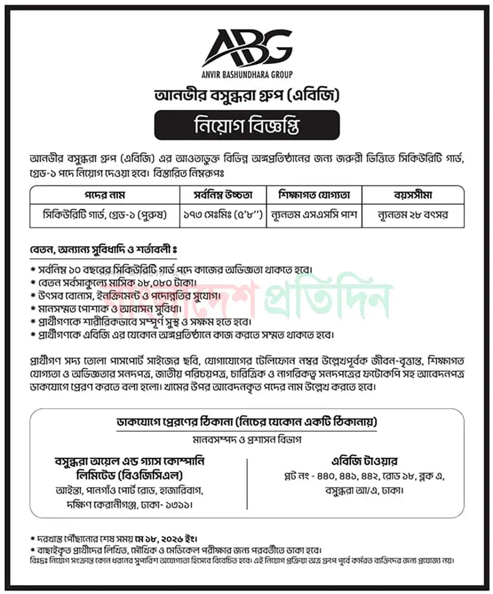 Bashundhara Group Job Opportunities 2026