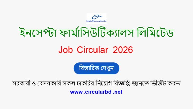 Incepta Pharmaceuticals Job Opportunities 2026