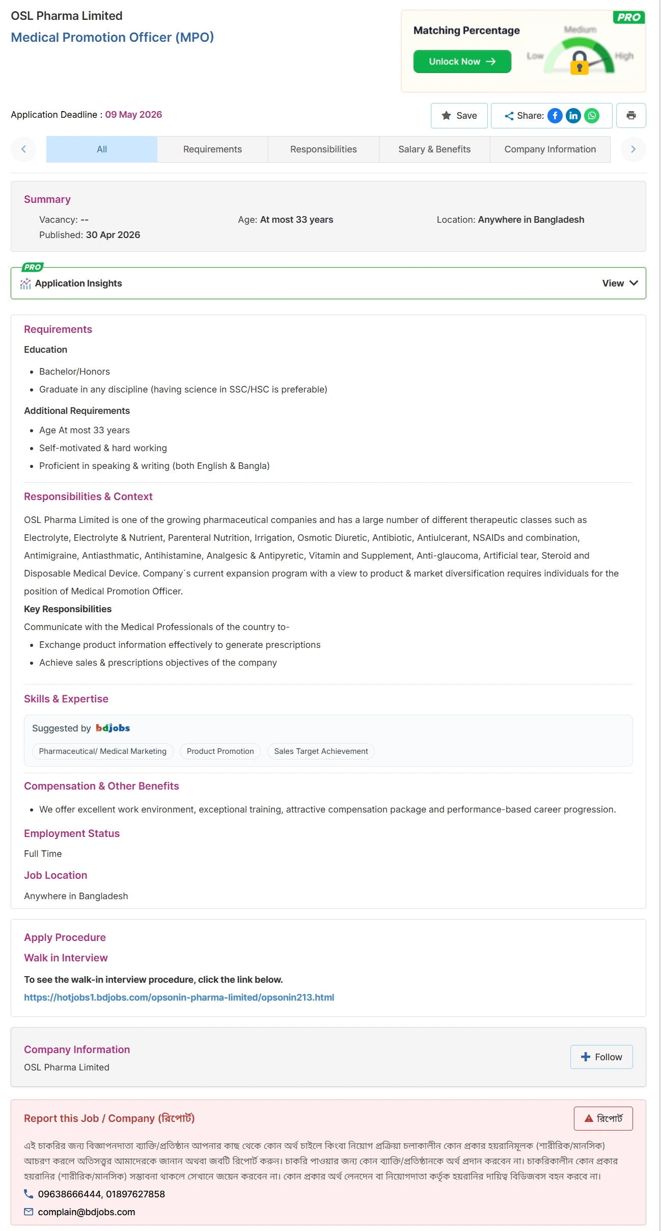 OSL Pharma Job Opportunities 2026
