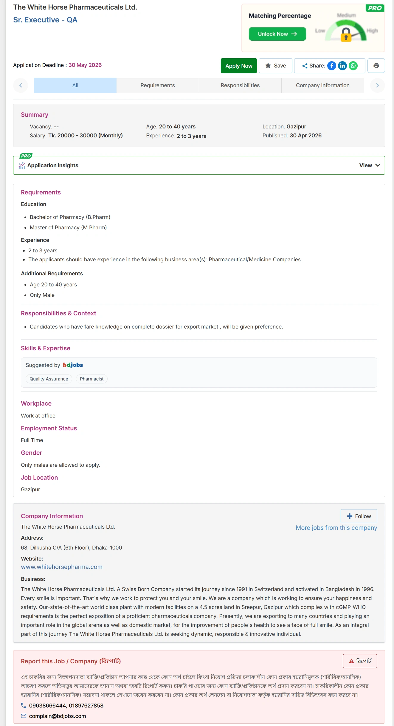 White Horse Pharma Job Opportunities 2026