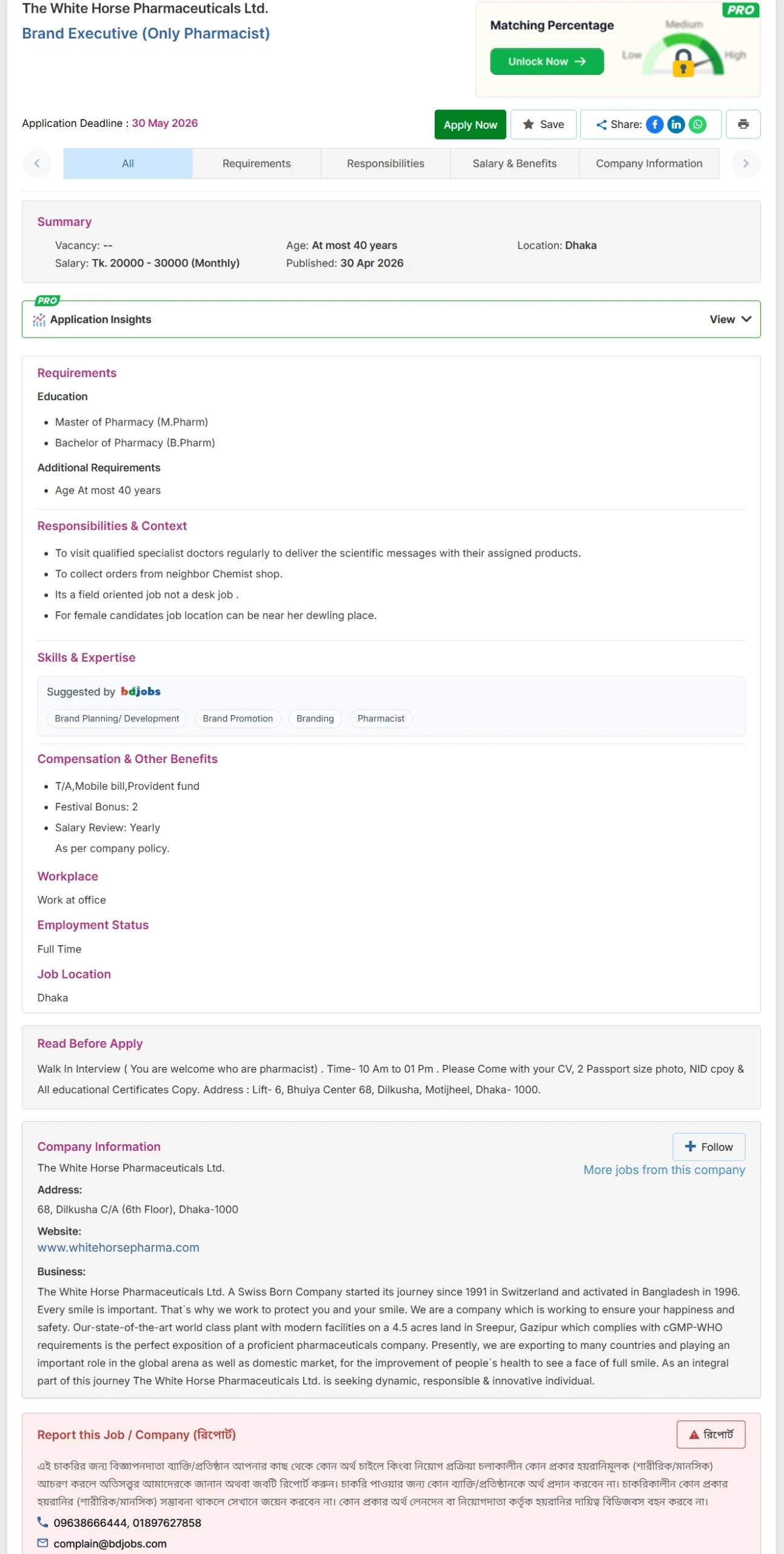 White Horse Pharma Job Opportunities 2026