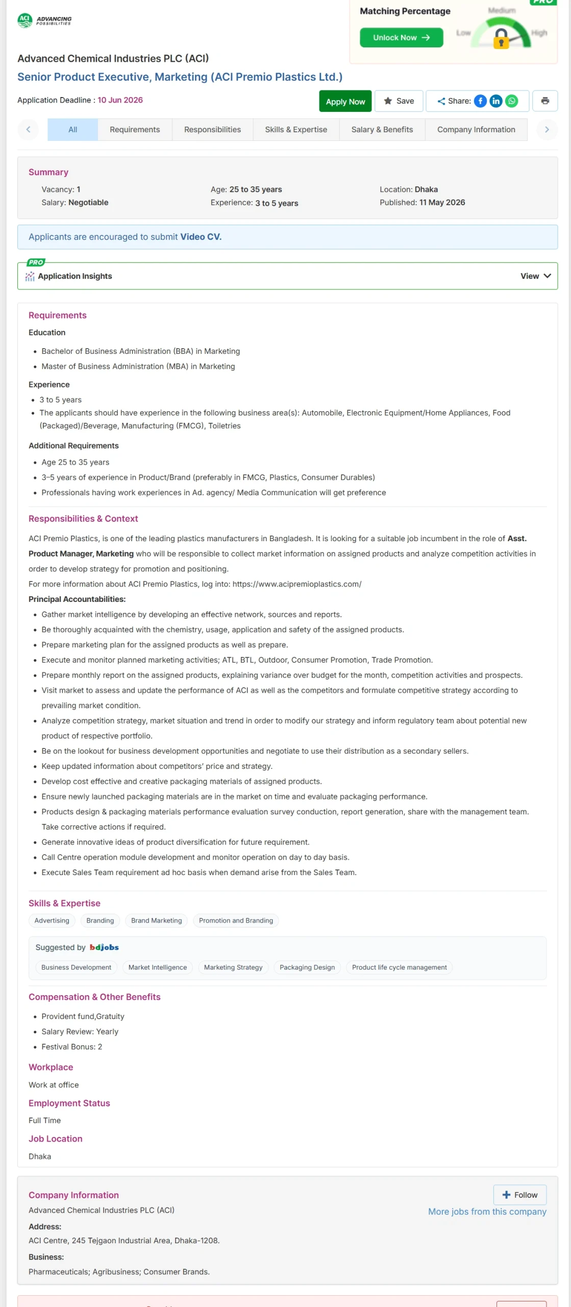 ACI PLC Job Opportunities 2026