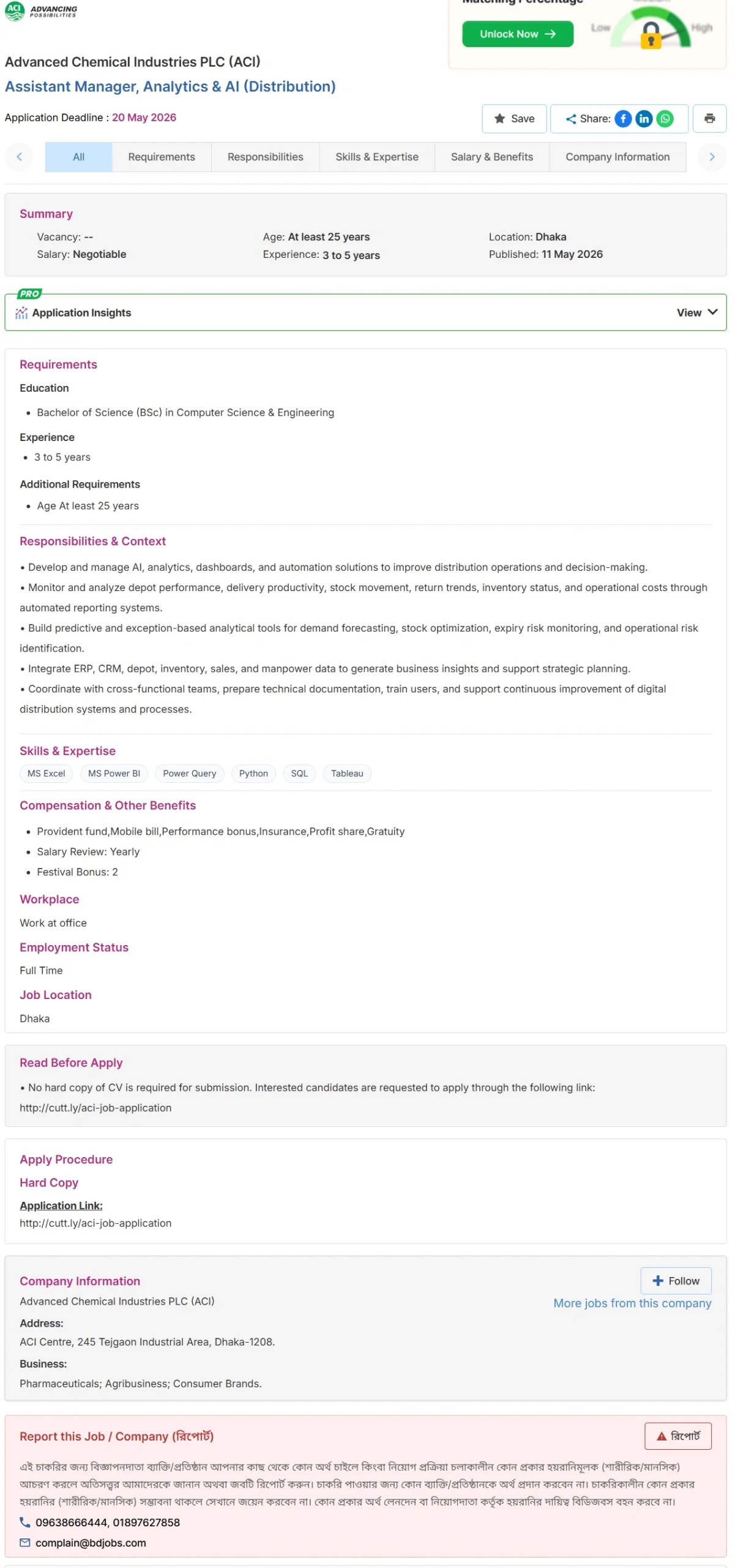 ACI PLC Job Opportunities 2026