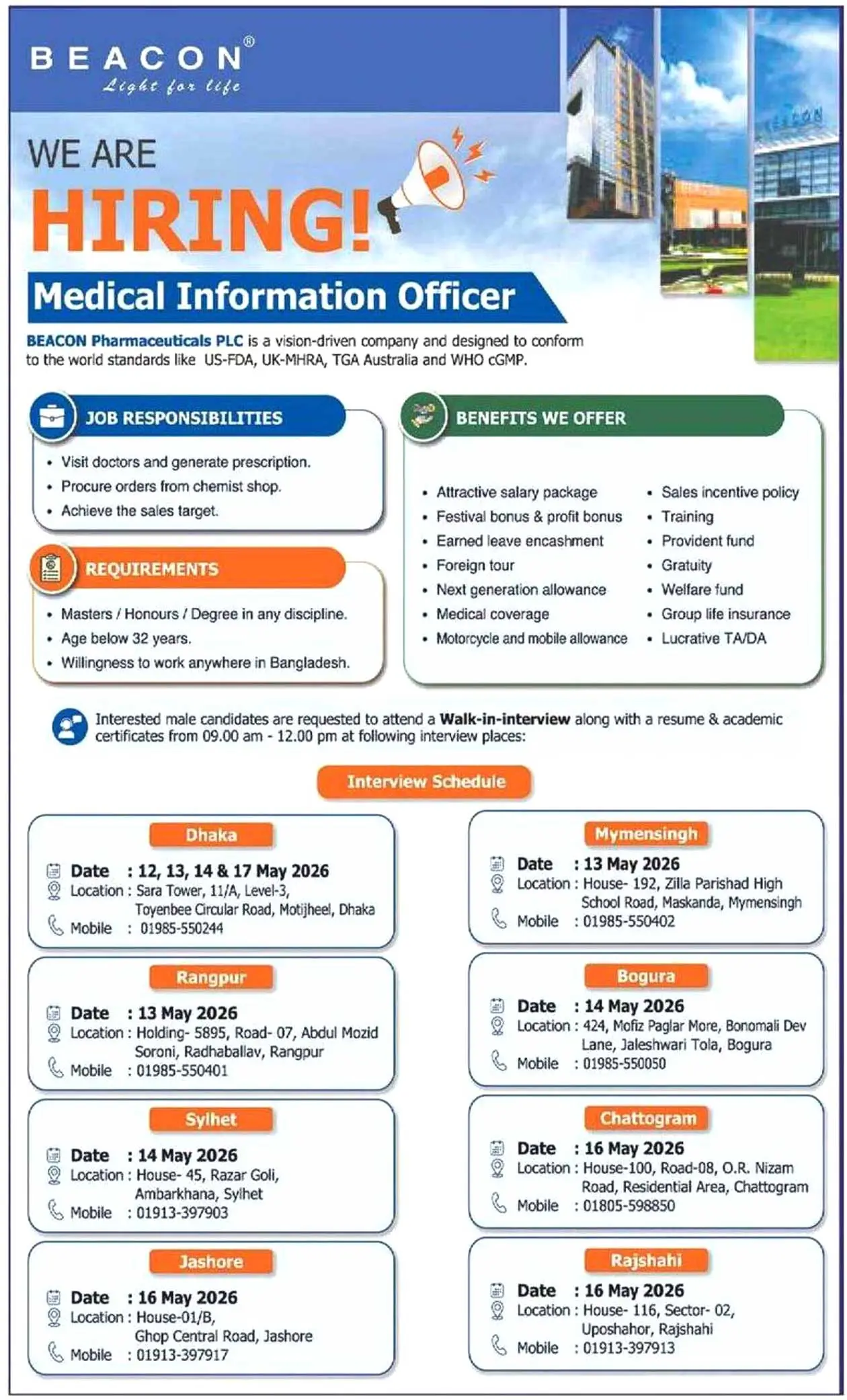 Beacon Pharmaceuticals Job Opportunities 2026