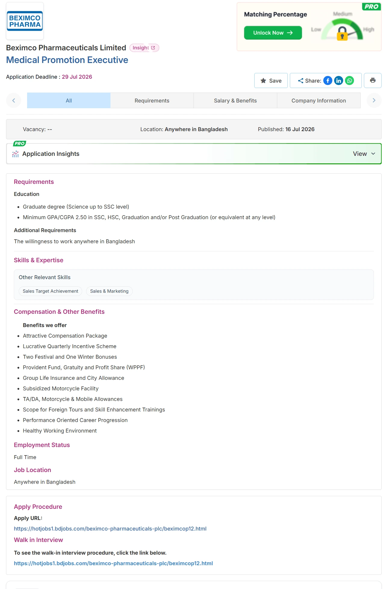  Beximco Pharma Job Opportunities 2026