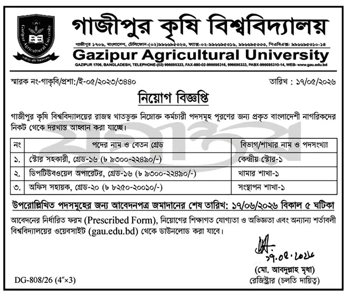 GAU Job Opportunities 2026