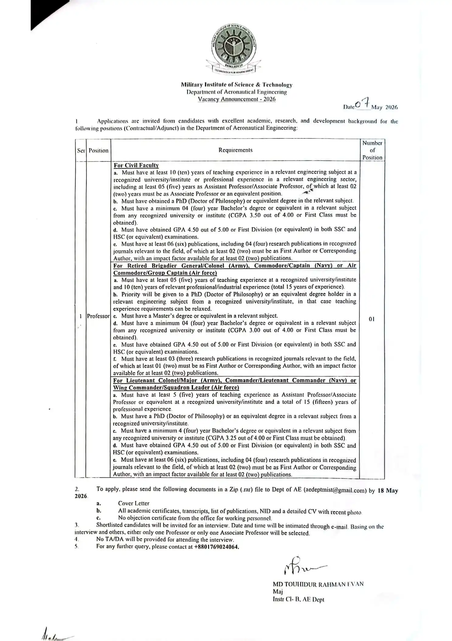MIST Job Opportunities 2026