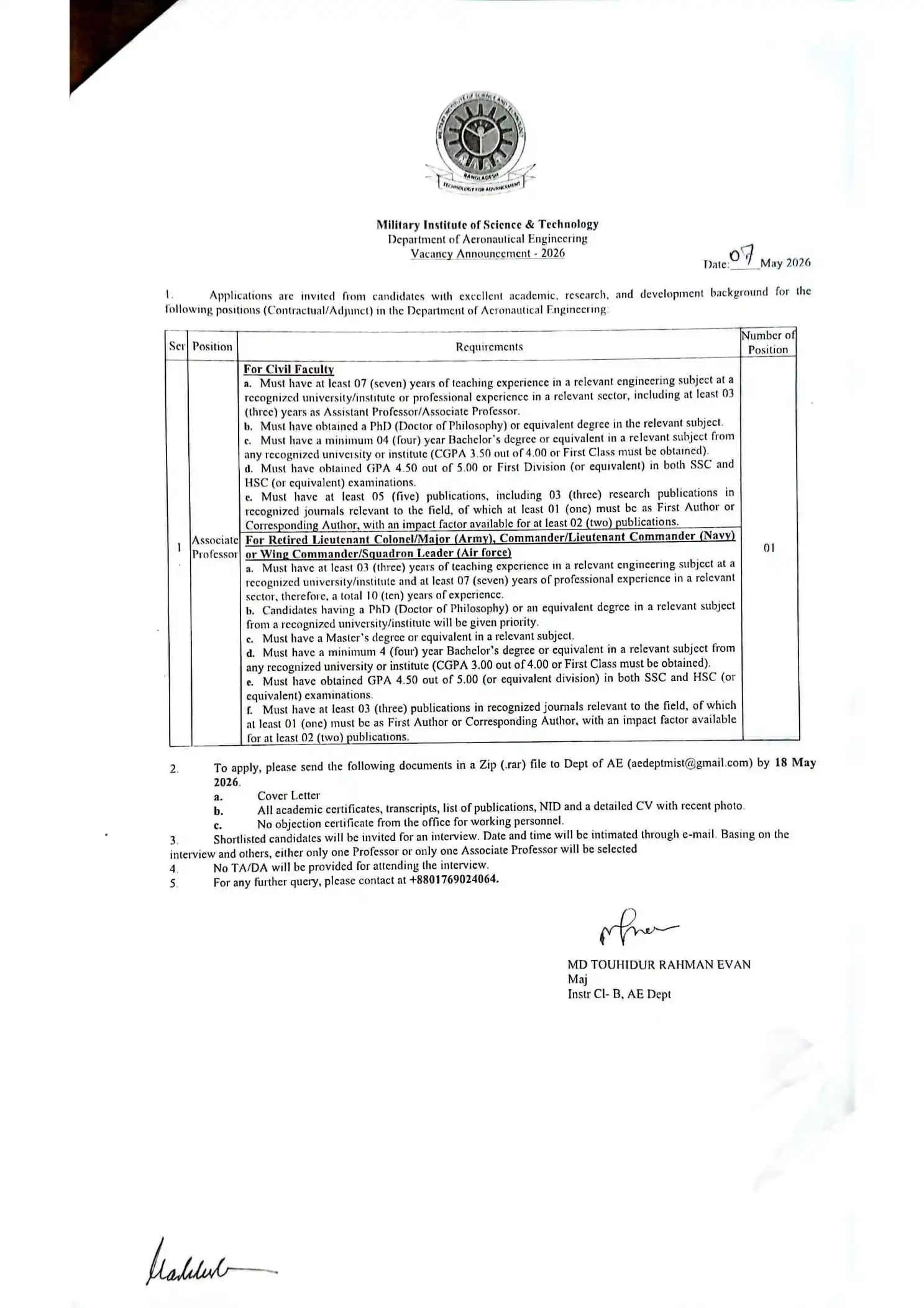 MIST Job Opportunities 2026