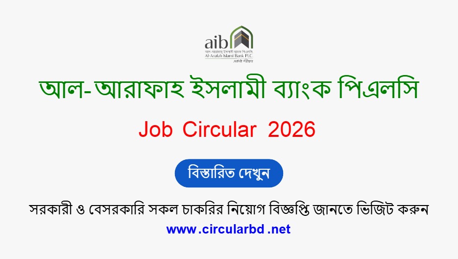 Al Arafah Islami Bank Job Opportunities 2026