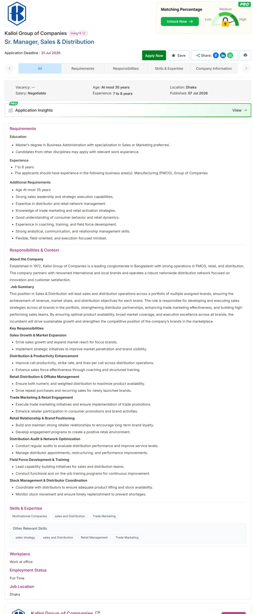 Kallol Group Job Opportunities 2026