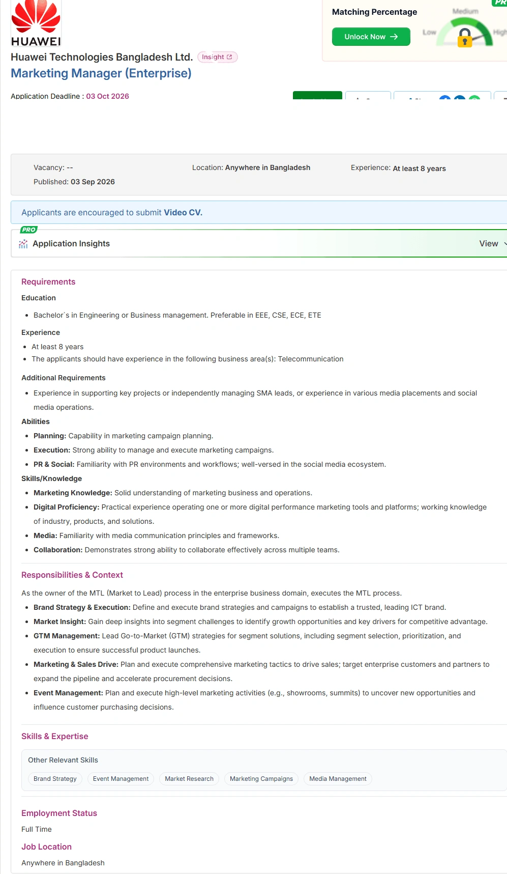 Huawei Job Opportunities 2026