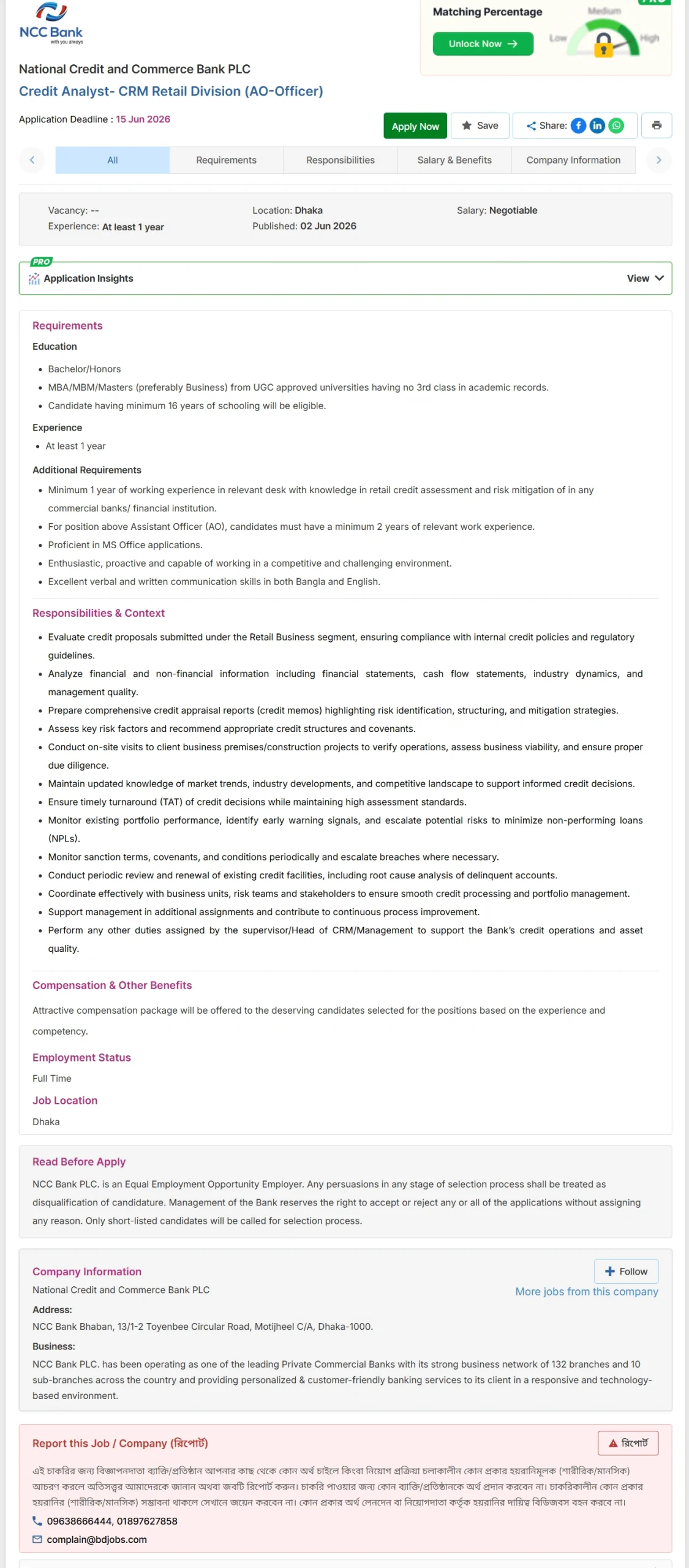 NCC Bank PLC Job Opportunities 2026