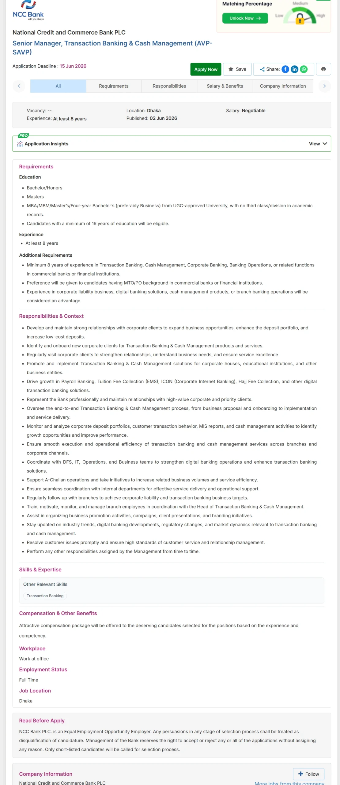 NCC Bank PLC Job Opportunities 2026
