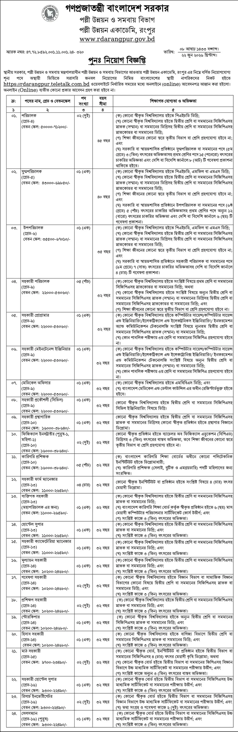 RDA Job Opportunities 2026
