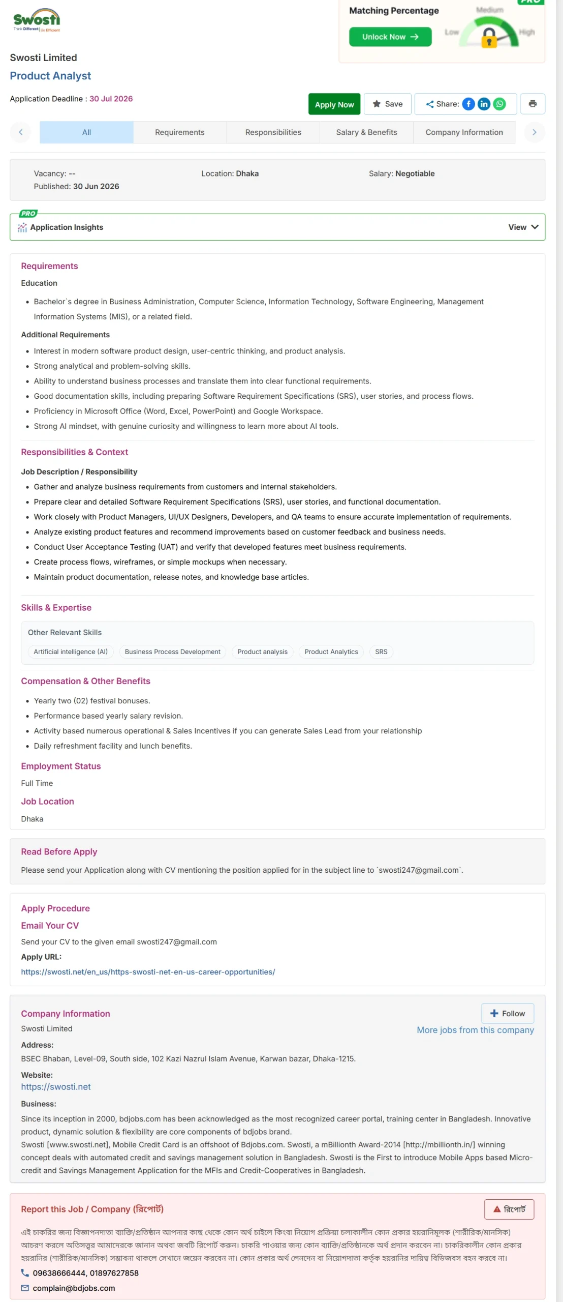 Swosti Limited Job Opportunities 2026