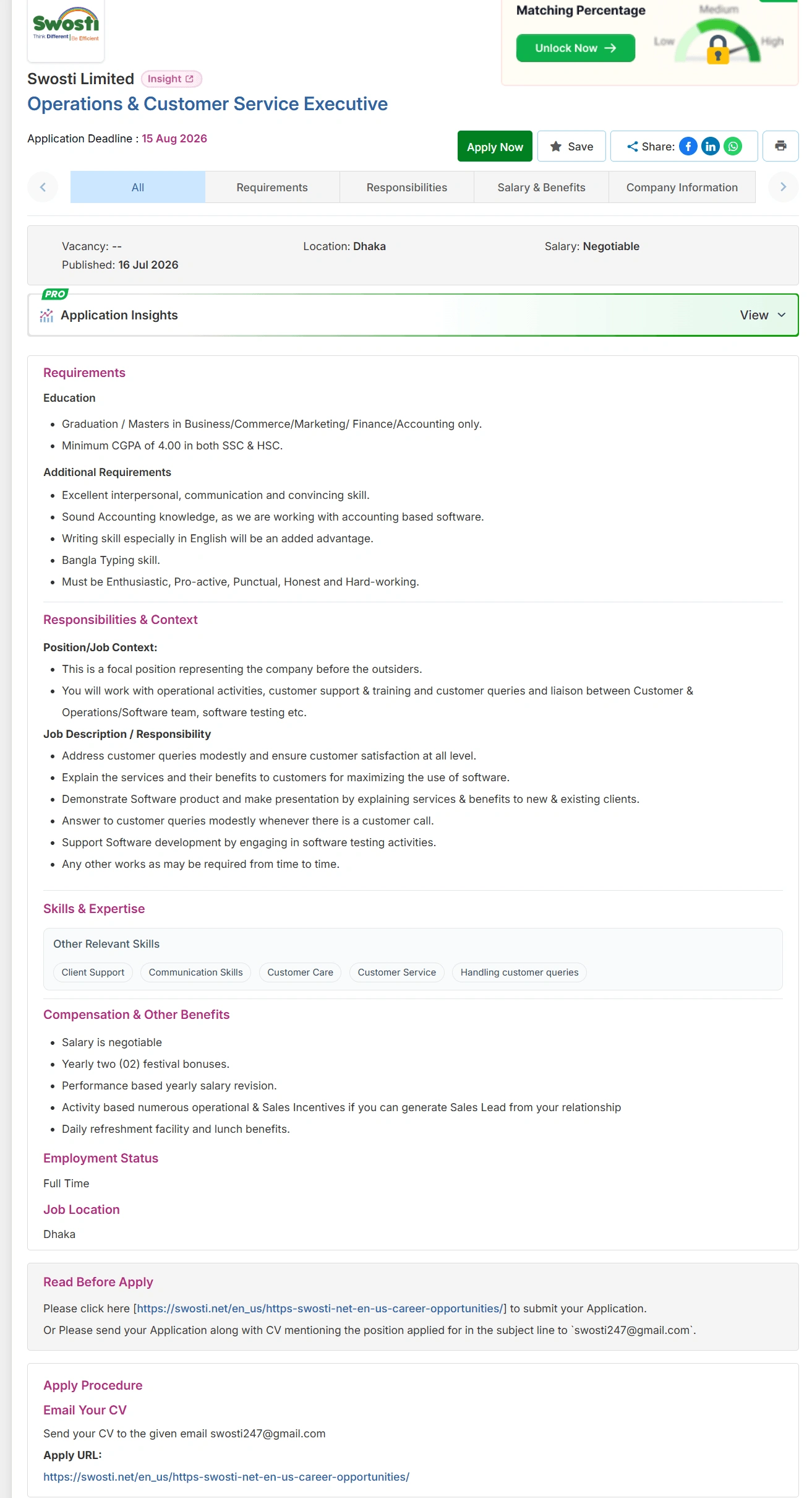 Swosti Limited Job Opportunities 2026