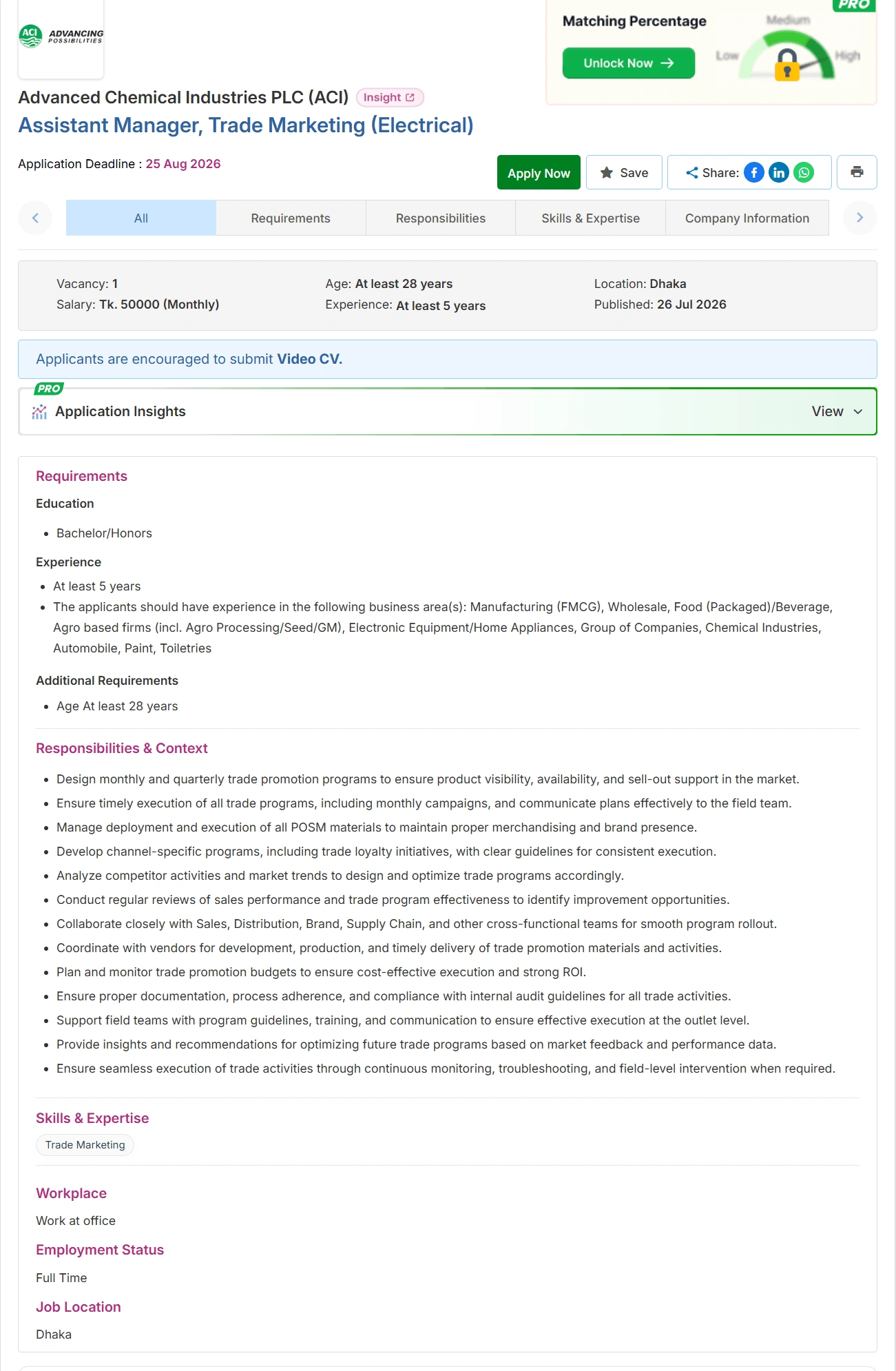  ACI PLC Job Opportunities 2026 