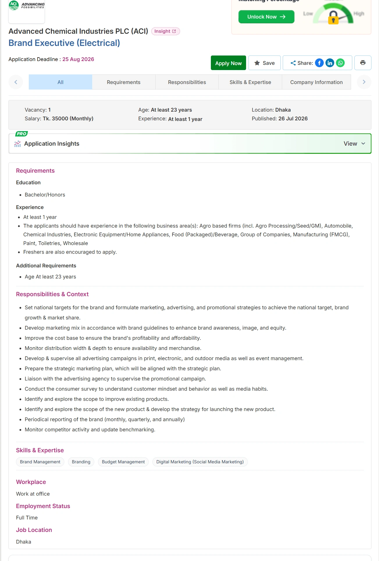  ACI PLC Job Opportunities 2026 