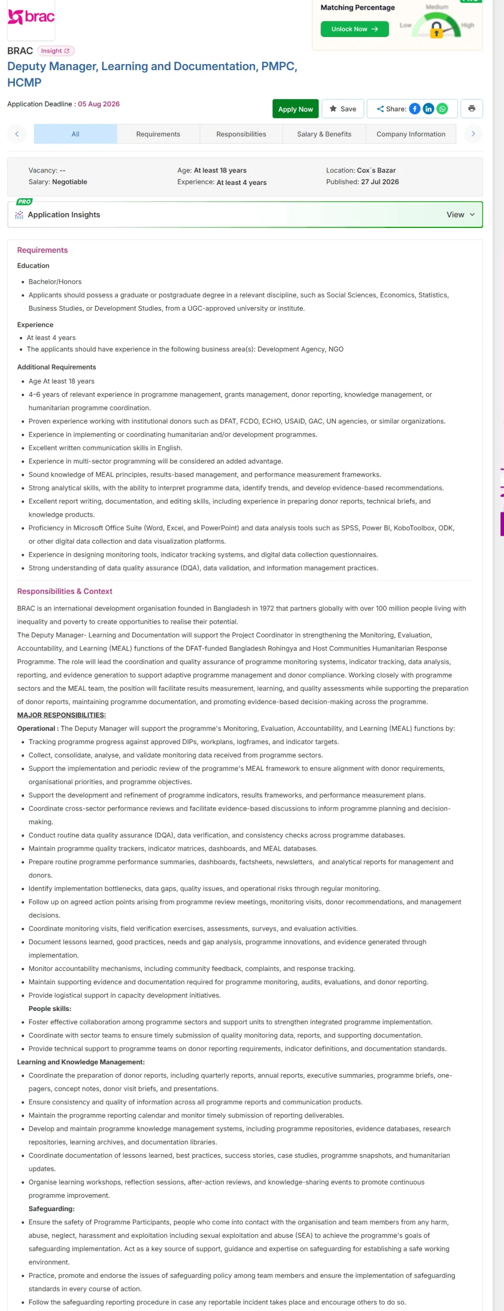 BRAC Job Opportunities 2026