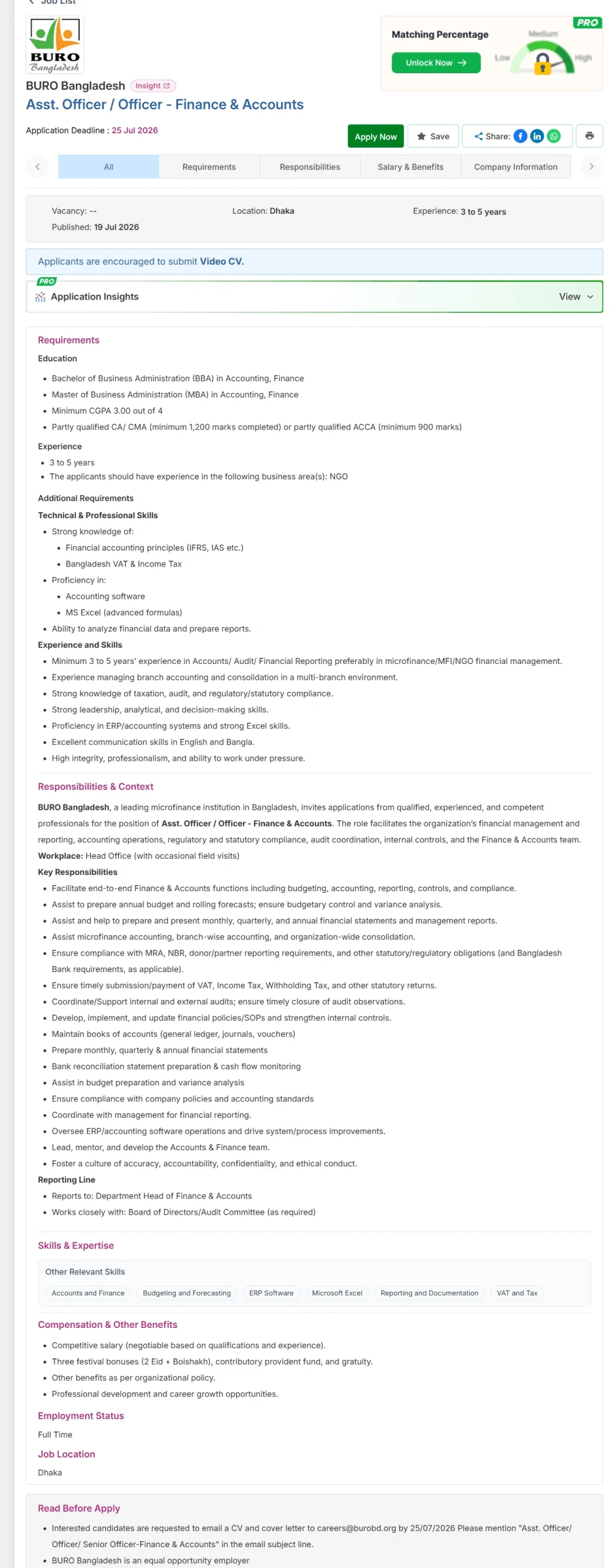  BURO Bangladesh Job Opportunities 2026