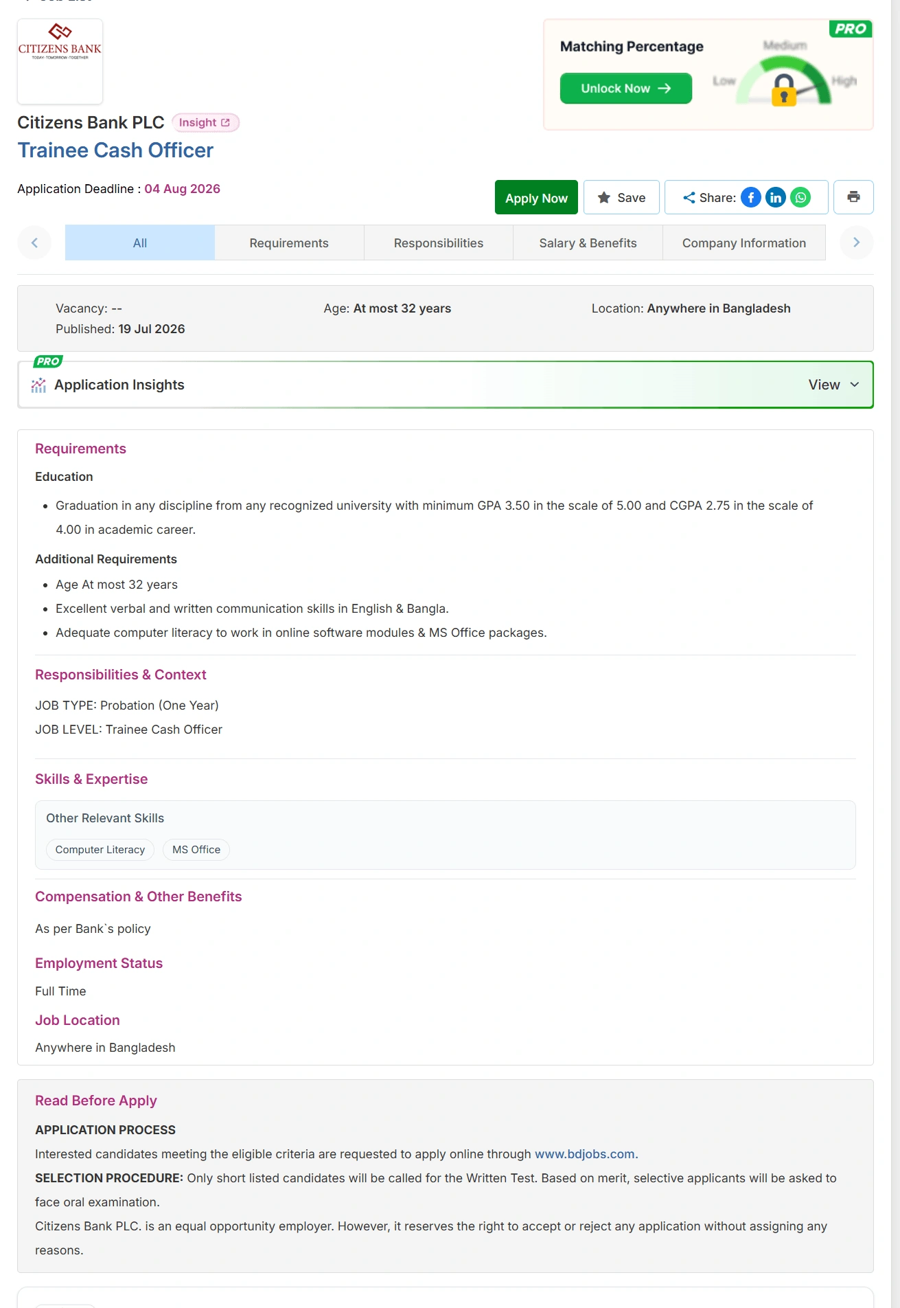 Citizens Bank PLC Job Opportunities 2026