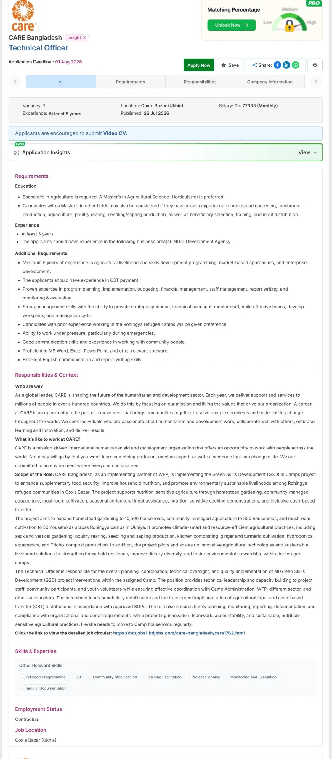 CARE Job Opportunities 2026