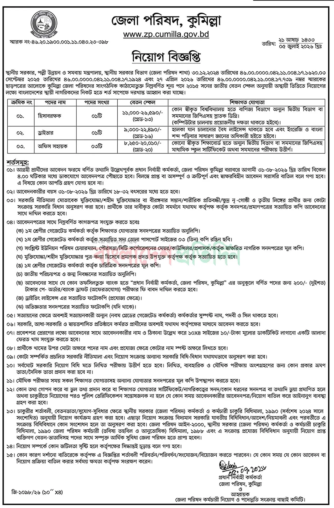 Zila Parishad Job Opportunities 2026