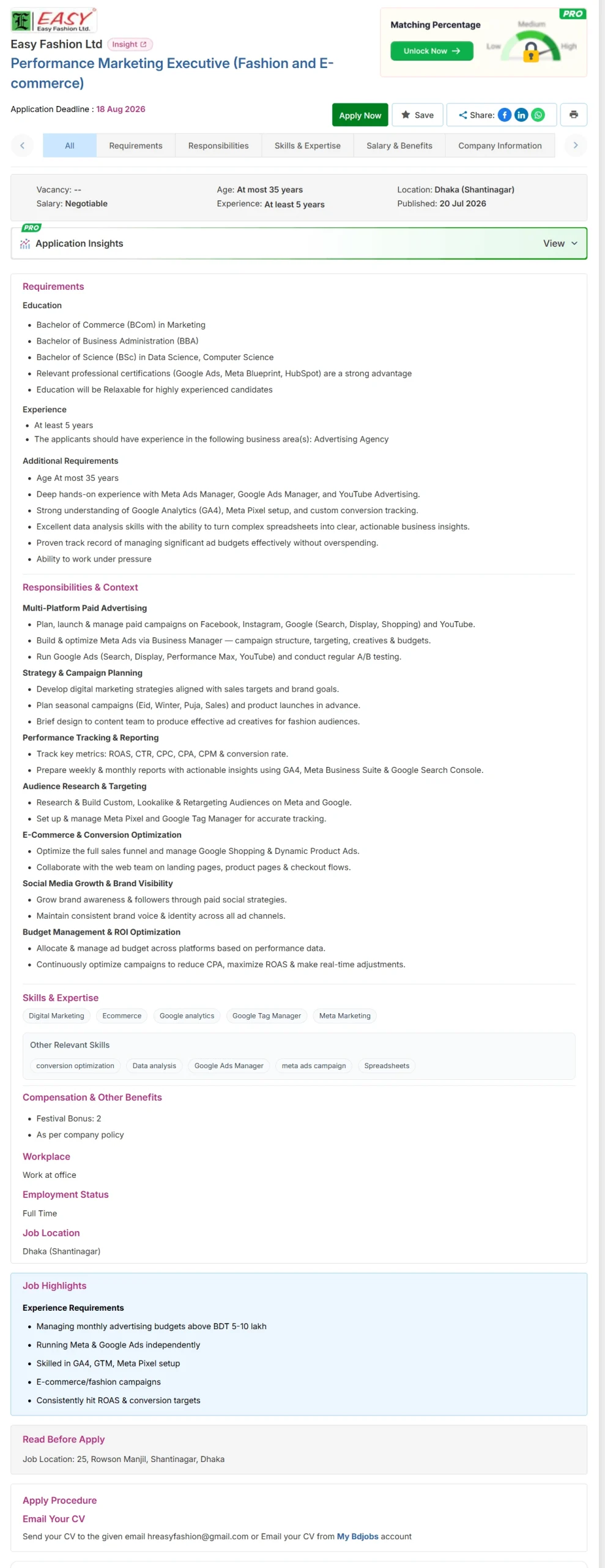 Easy Fashion Ltd Job Opportunities 2026