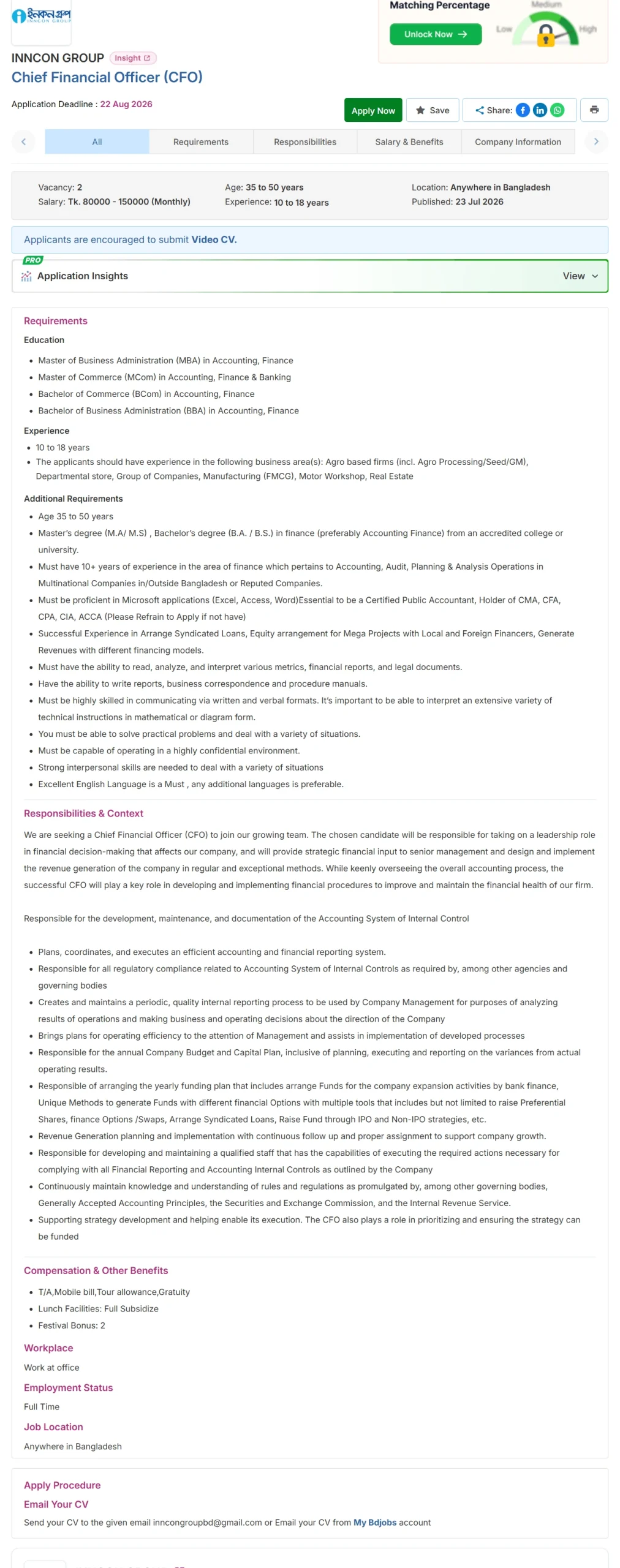 INNCON GROUP Job Opportunities 2026