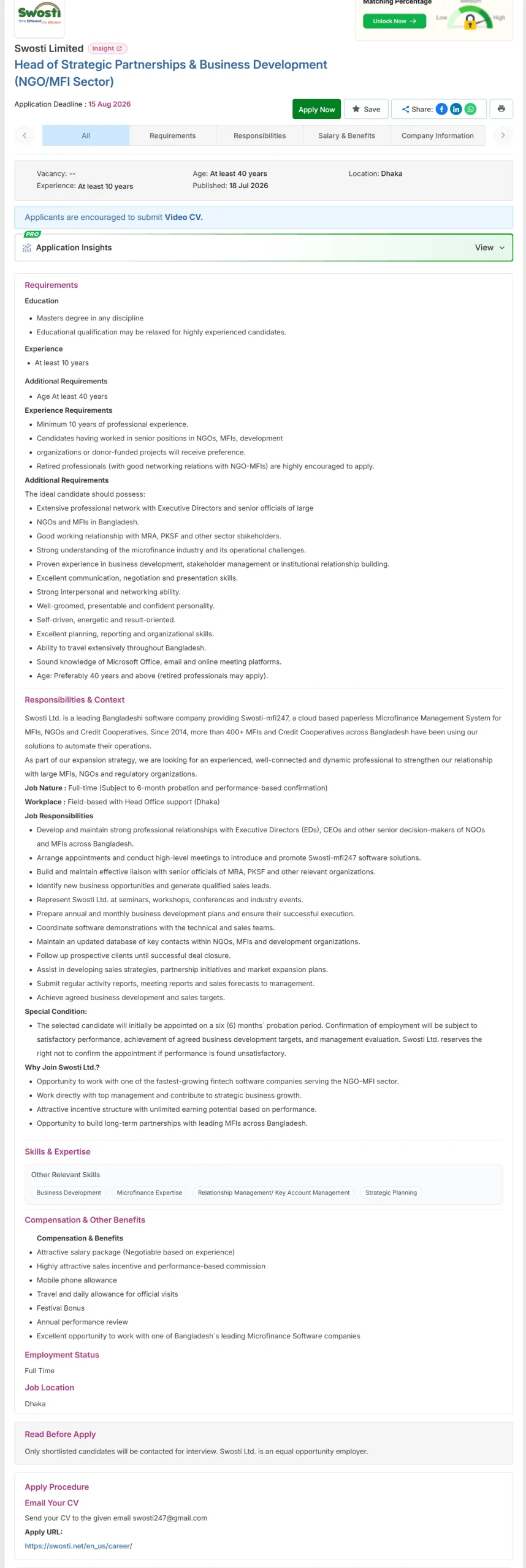 Swosti Limited Job Opportunities 2026