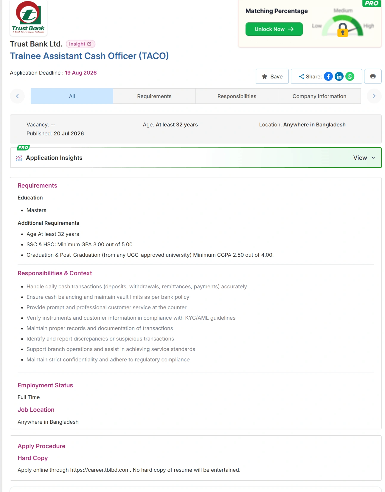 Trust Bank Job Opportunities 2026
