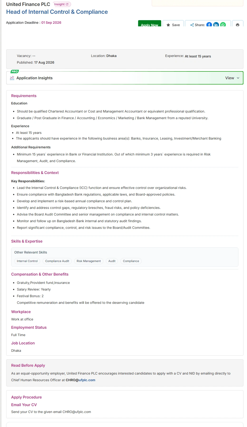 United Finance PLC Job Opportunities 202