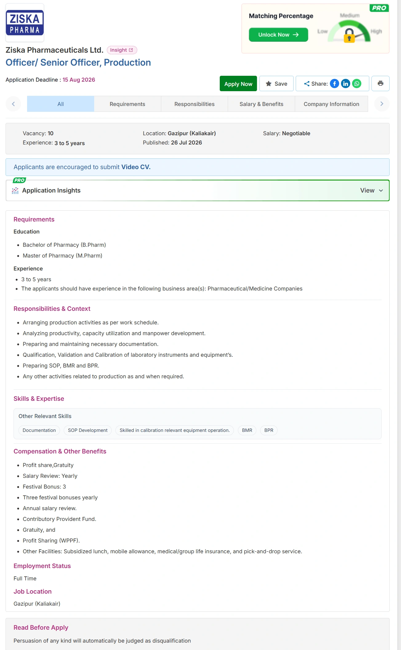 Ziska Pharma Job Opportunities 2026
