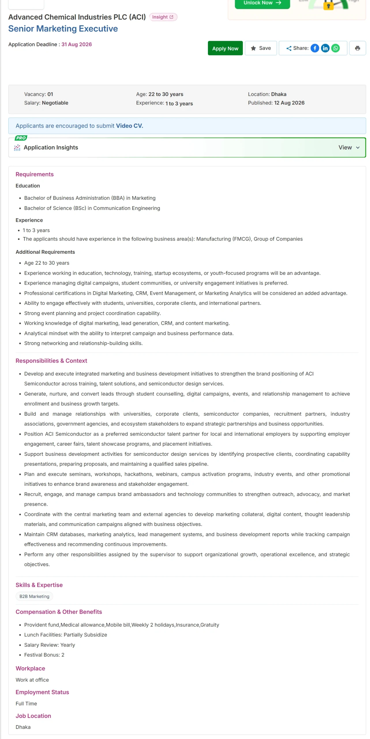 ACI PLC Job Opportunities 2026