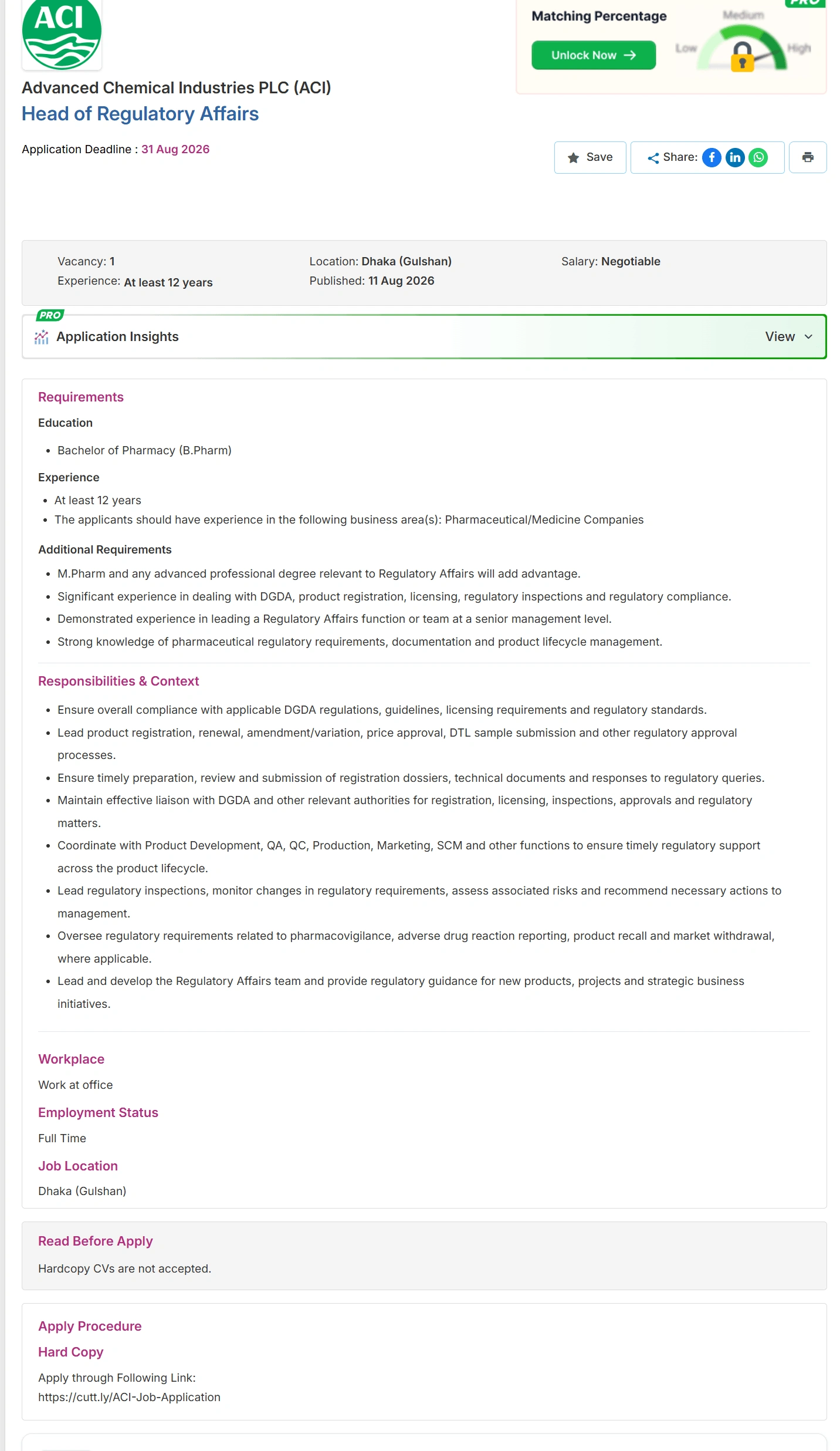  ACI PLC Job Opportunities 2026