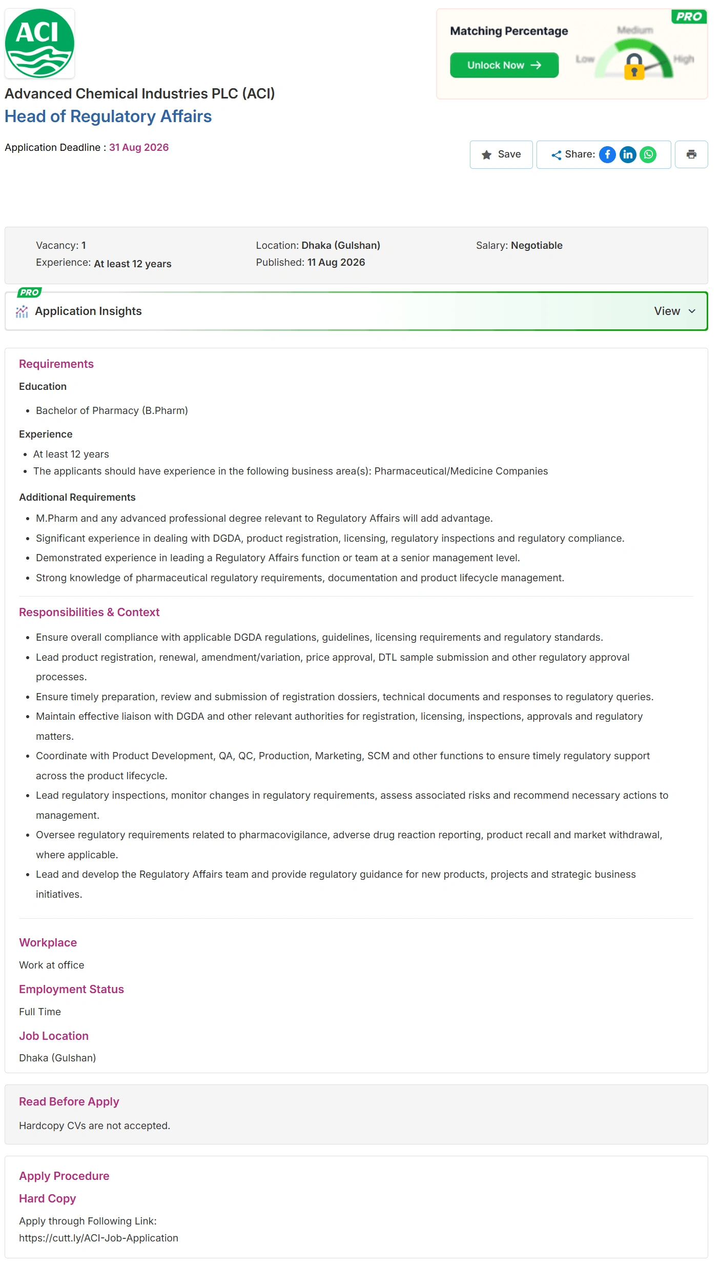  ACI PLC Job Opportunities 2026