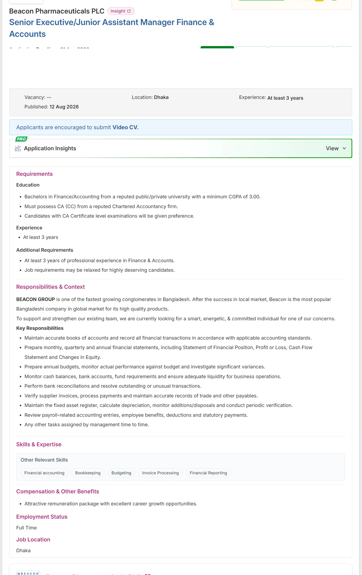 Beacon Pharmaceuticals Job Opportunities 2026