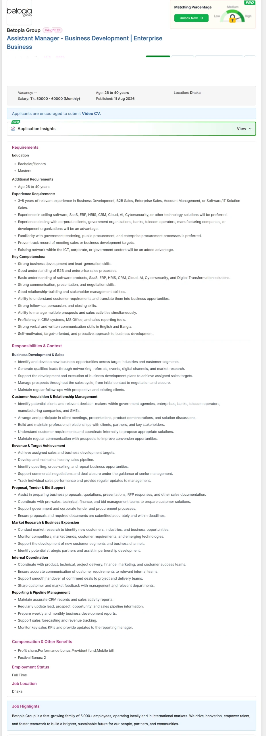 Betopia Group Job Opportunities 2026