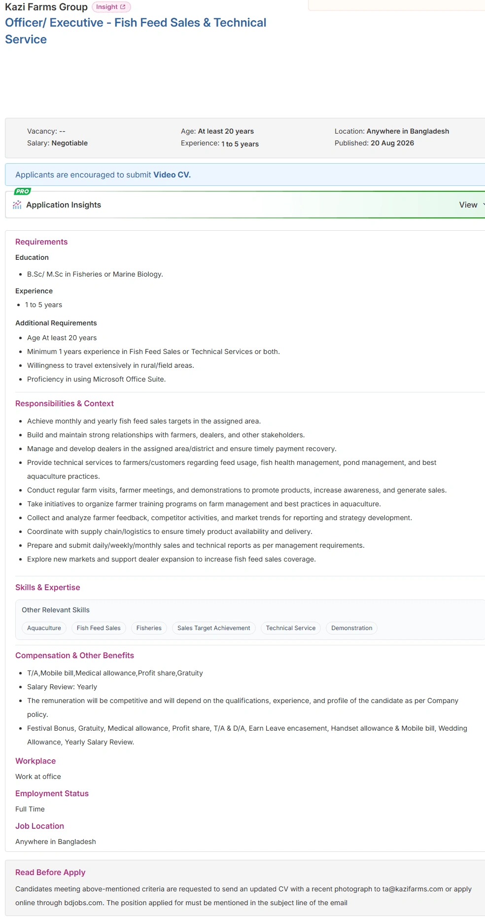 Kazi Farms Group Job Opportunities 2026