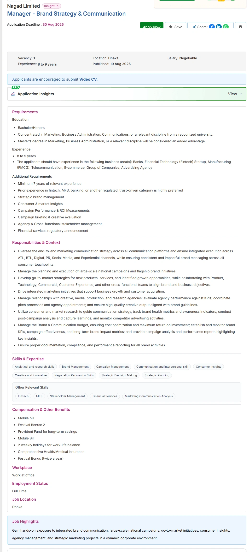 Nagad Limited Job Opportunities 2026
