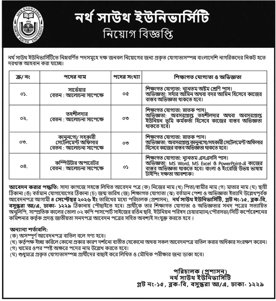 NSU Job Opportunities 2026