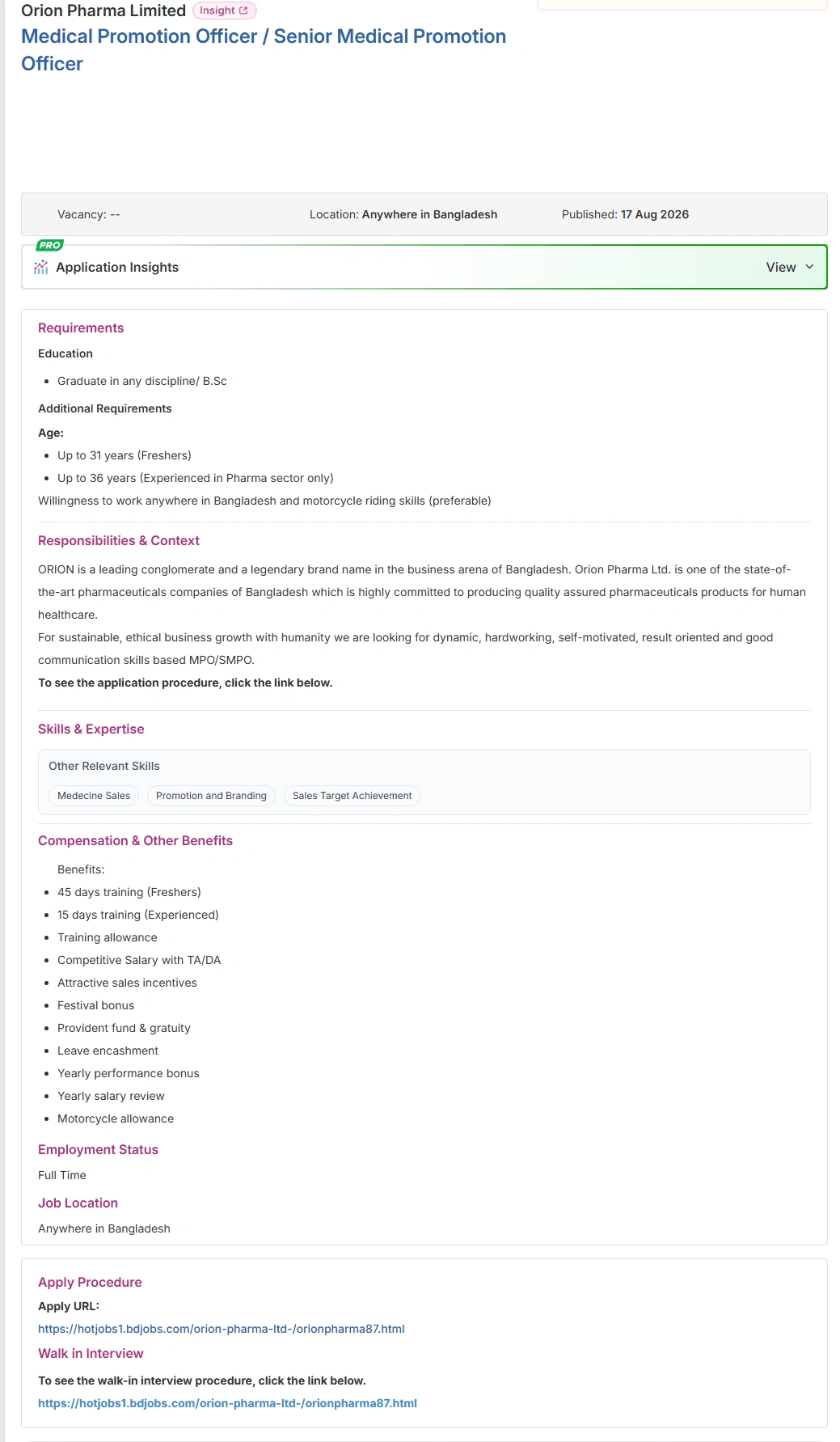 Orion Pharma Job Opportunities 2026