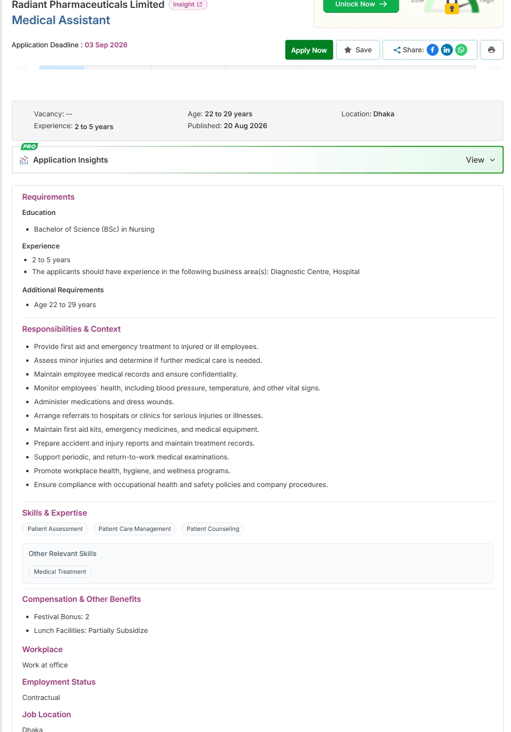 Radiant Pharmaceuticals PLC Job Opportunities 2026