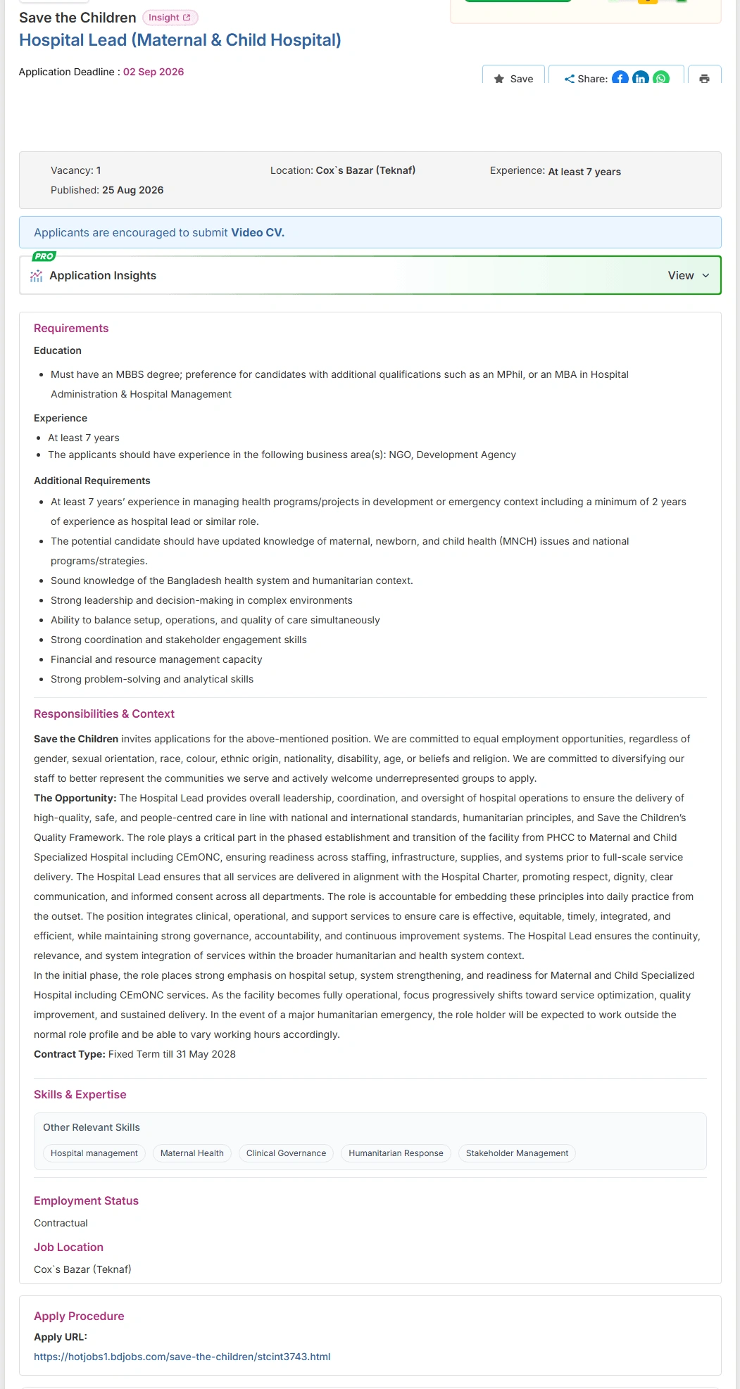 Save the Children Job Opportunities 2026